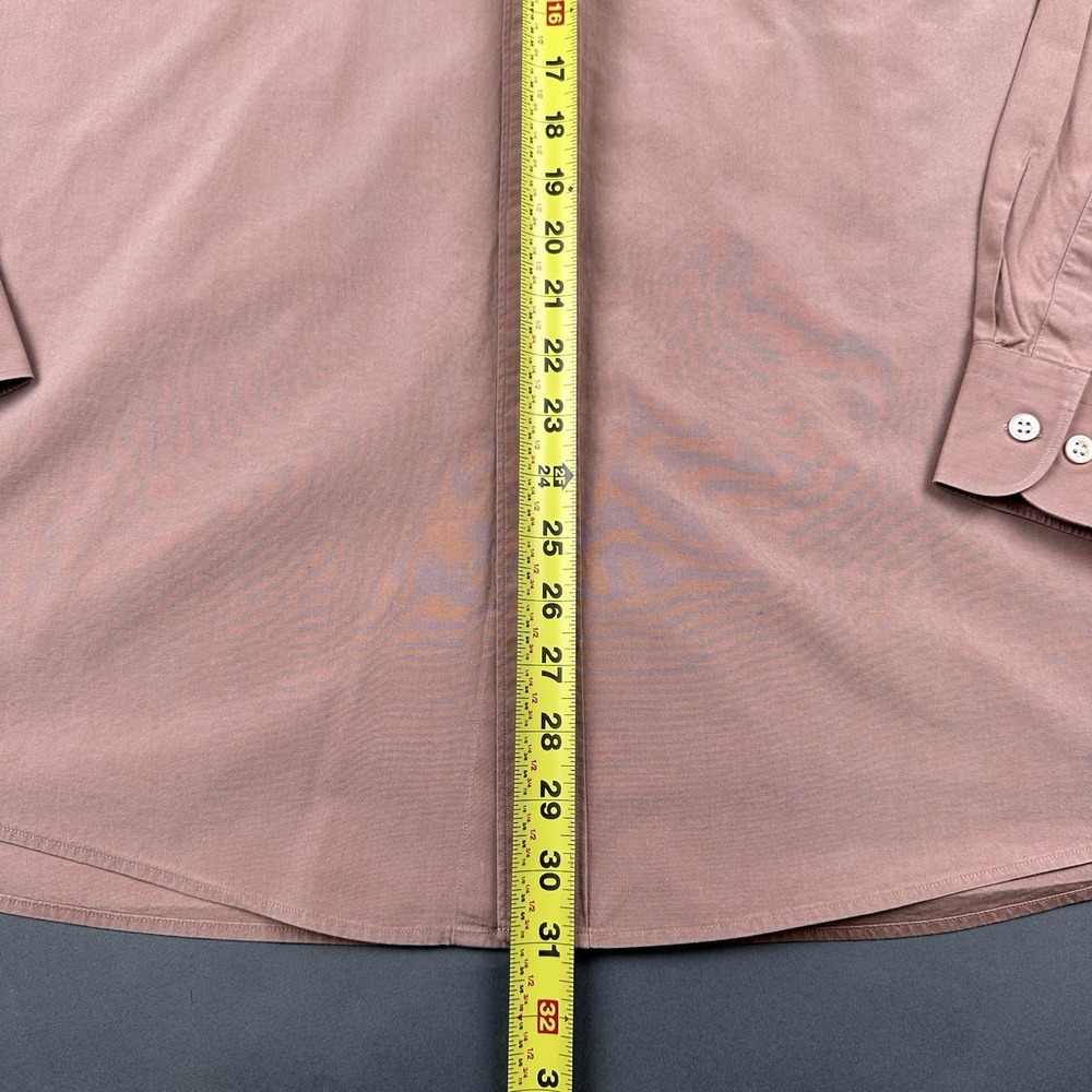BOSS Hugo Boss Men's 34/35 Orange Dress Shirt Long Sleeve Button Up - Picture 7 of 11